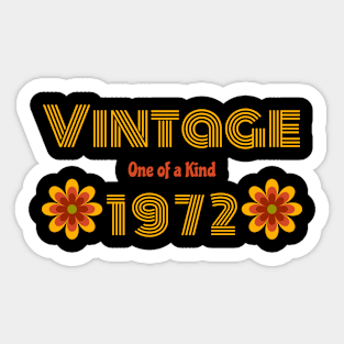 Vintage Birth Year 1972 Sticker